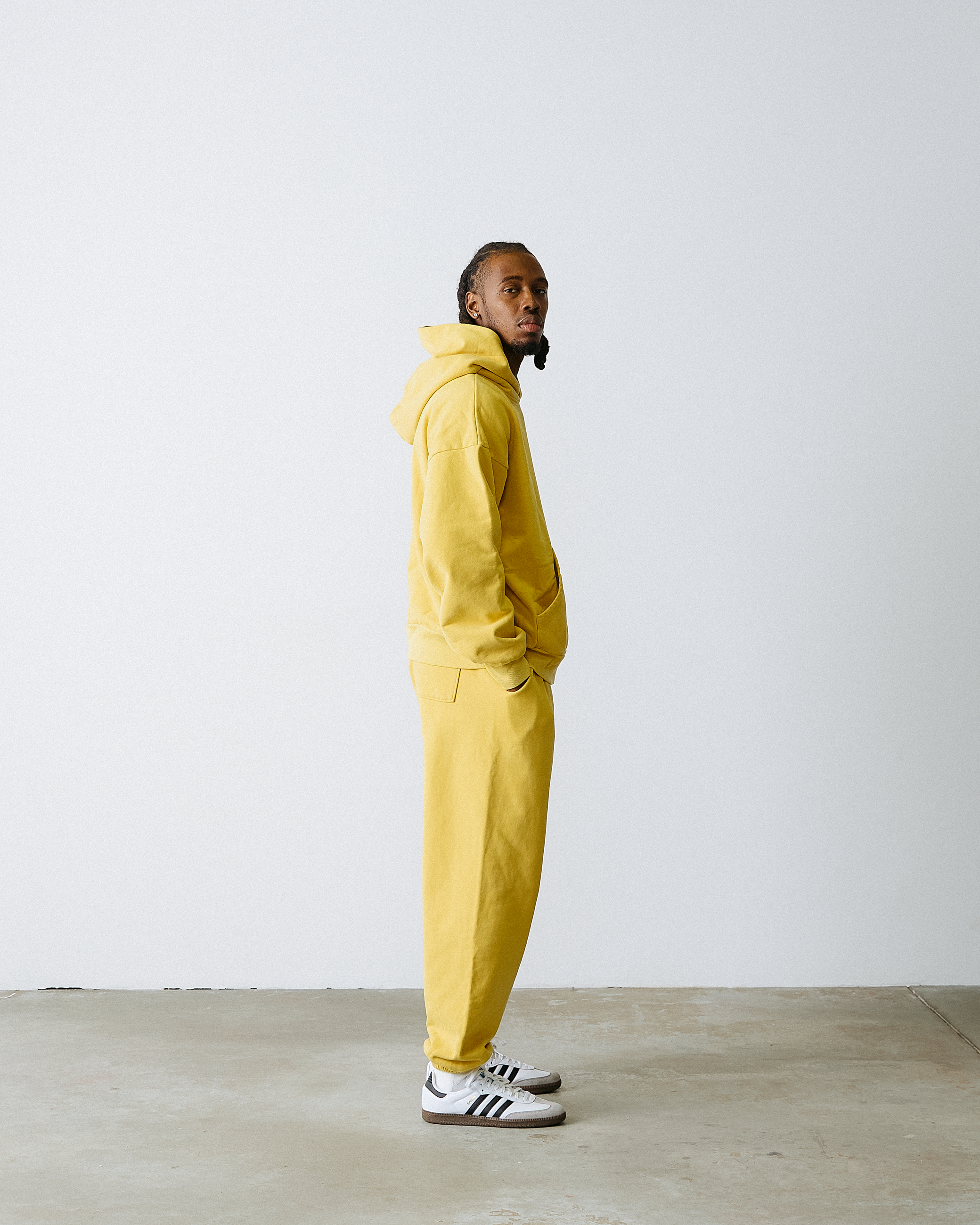 Enzyme Washed Hoodie 'Mustard' - Frederick Scott