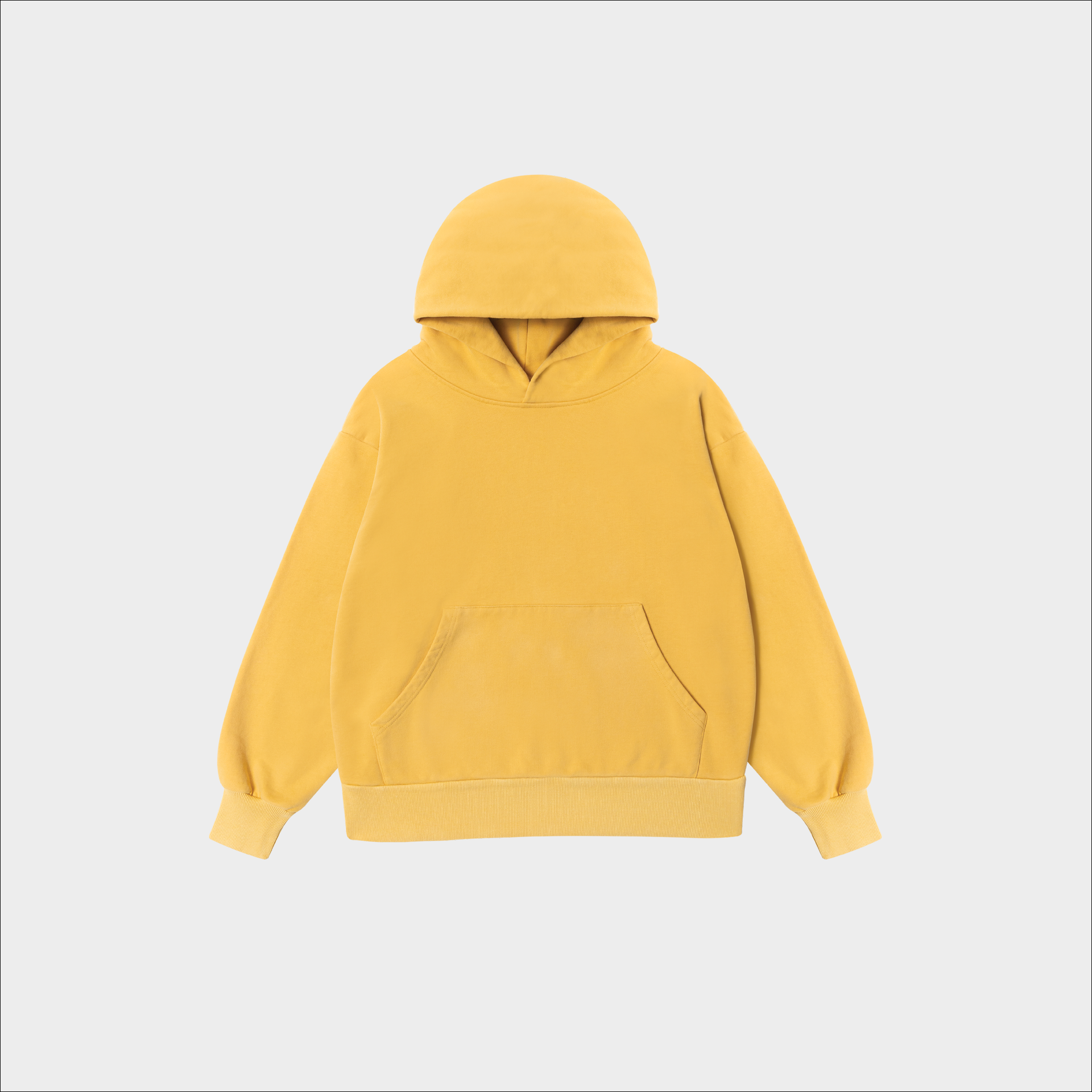 Enzyme Washed Hoodie 'Mustard' - Frederick Scott